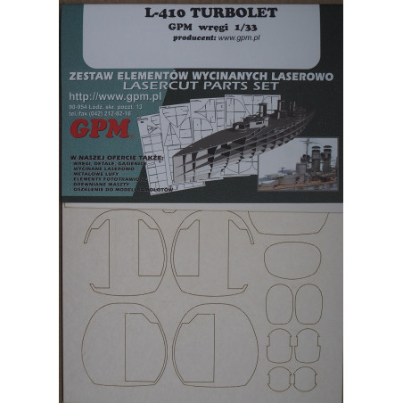 LET L-410 «Turbolet» – пассажирский самолет Чехословакии/ Литвы – детали, вырезанные лазером