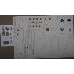 Vought A-7E "Corsair II"–the US carrier-based attack aircraft (from the VA-113 USS "Ranger" air group)–a laser cut parts