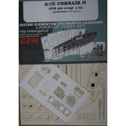 Change Vought A-7E „Corsair II“ – JAV deninis šturmo lėktuvas (iš VA-113 USS „Ranger“ aviagrupės) – lazeriu pjautos detalės