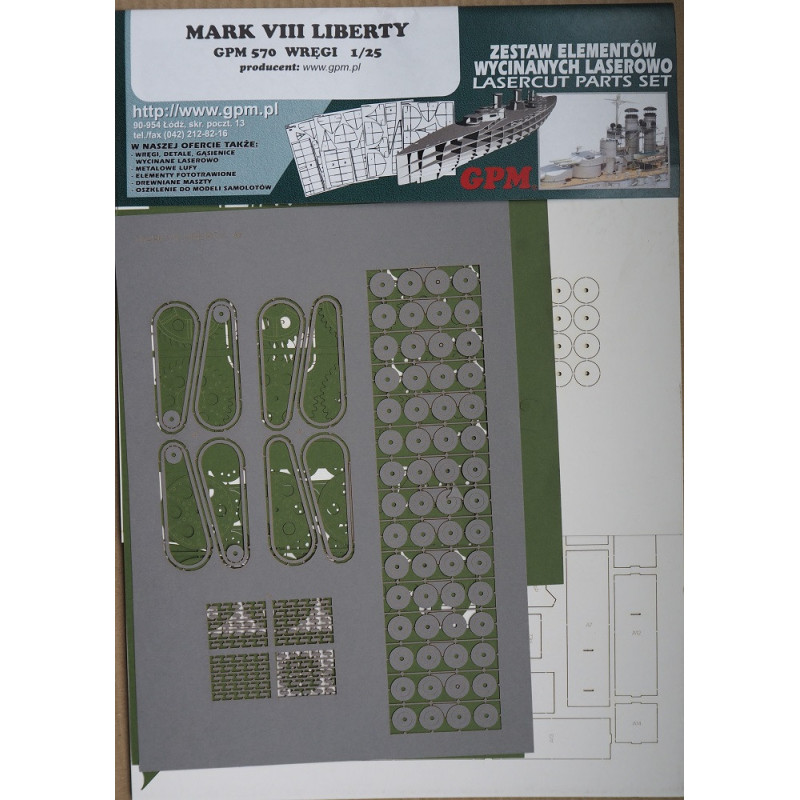 Mark VIII „Liberty“ – Didžiosios Britanijos ir JAV sunkusis tankas – lazeriu pjautos detalės