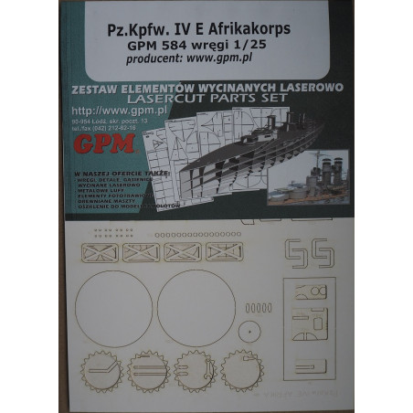Pz. Kpfw. IV. Ausf. E (Africa corps) – the German medium tank – a laser cut parts