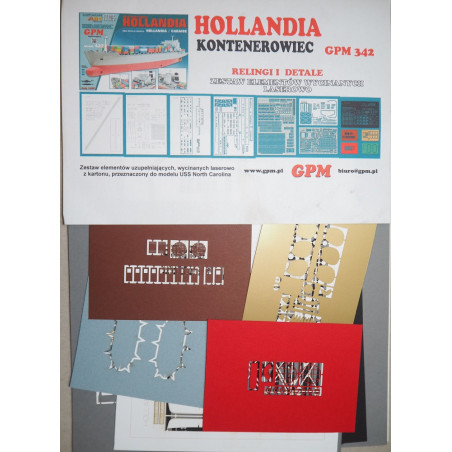 „Hollandia“ – Olandijos konteinerovežis – lazeriu pjautos papildomos detalės
