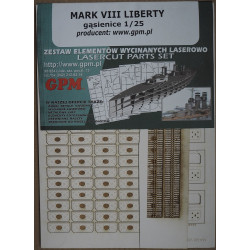 Mark VIII „Liberty“ – Didžiosios Britanijos ir JAV sunkusis tankas – lazeriu pjautos vikšrų detalės
