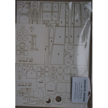 FIAT G-55 „Centauro“ – Italijos naikintuvas – lazeriu pjautos karkaso detalės
