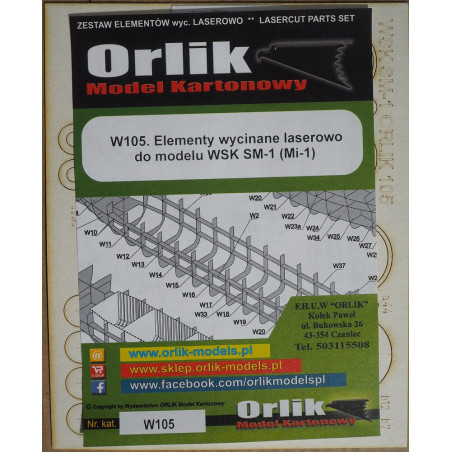 WSK SM-1 – the Polish PR multi-purpose helicopter – a laser cut parts