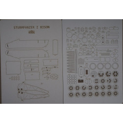 Pz. Kpfw. I Ausf. B. “Bison” – the German self-propelled gun (SPG) – a laser cut frame parts