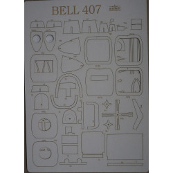Bell 407 – the US/ Polish Police Service Helicopter – a  laser cut frame parts