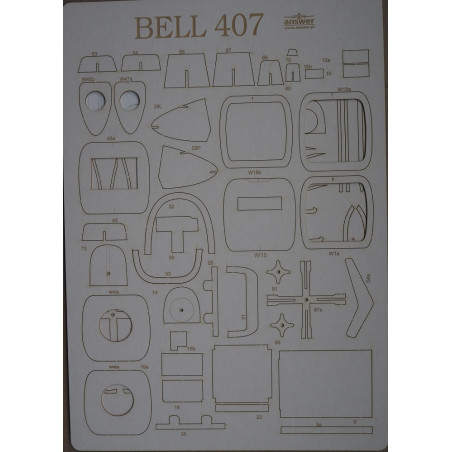 Bell 407 – the US/ Polish Police Service Helicopter – a  laser cut frame parts