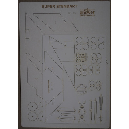 Dassault "Super Etendard" M – the French carrier-based fighter – a  laser cut frame parts
