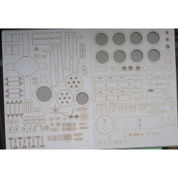 Krupp 12.8 cm Kanone PaK. 44 - the German anti-tank gun - a laser cut details