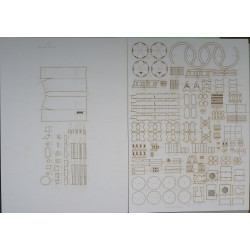 Krupp 12.8 cm Kanone PaK. 44 - the German anti-tank gun - a laser cut details