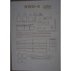 RWD-4 – польский туристический и спортивный самолет – детали каркаса, вырезанные лазером
