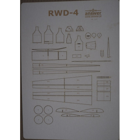 RWD-4 – Lenkijos turistinis ir sportinis lėktuvas – lazeriu pjautos karkaso detalės
