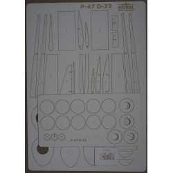 Republic P-47D-22 and P-47N "Thunderbolt"  – the US/ British fighters – a  laser cut frame parts