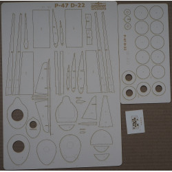 Republic P-47D-22 and P-47N "Thunderbolt"  – the US/ British fighters – a  laser cut frame parts