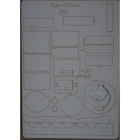 Typ 4 "Chi-To" – the Japanese medium tank – a laser cut frame parts