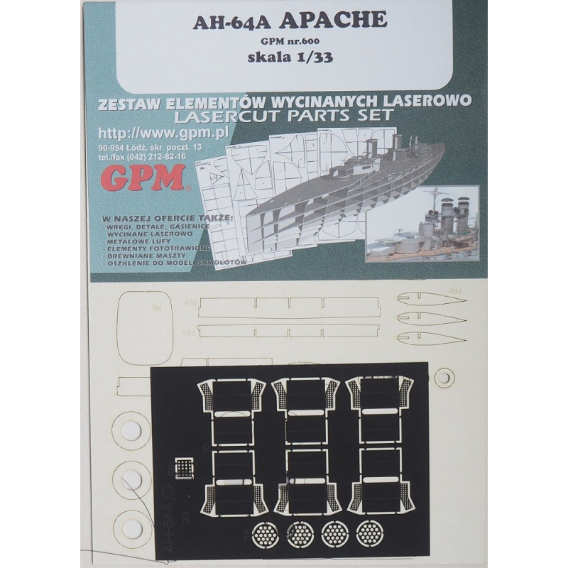 AH-64A „Apache“ – the American attack helicopter – a laser cut parts AH-64A „Apache“ – the American attack helicopter – a laser cut parts