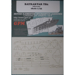 „Bayraktar“ TB2 - the Turkish/ Ukrainian combat drone - a laser cut parts
