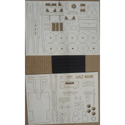 UAZ – 469B – the USSR/ Russian/ Lituanian light off-road car – a laser cut frame parts