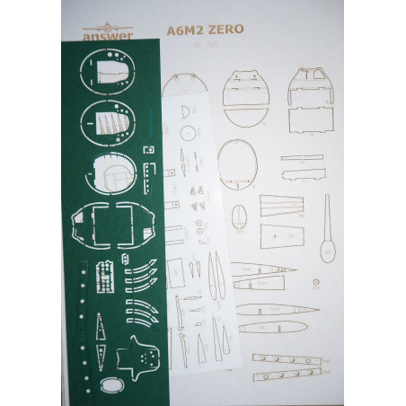 Mitsubishi A6M2 "Zero" Typ 21 – the Japanese deck fighter – a laser cut frame parts