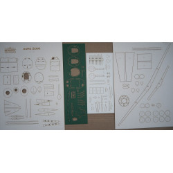 Mitsubishi A6M2 „Zero“ Typ 21 – Japonijos naikintuvas – lazeriu pjautos karkaso detalės