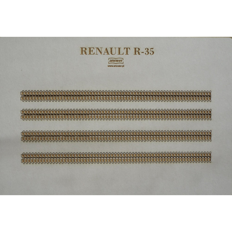Renault R-35. 1939 model - the French light tank - a laser cut track parts