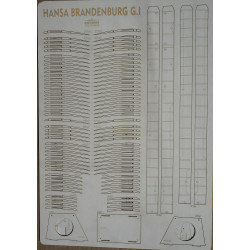 Hansa «Brandenburg» G. I - Австро-Венгерский тяжелый бомбардировщик – детали каркаса, вырезанные лазером