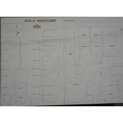 BSEM-4K – the Ukrainian armored medical evacuation vehicle – a laser-cut frame and tires treads parts