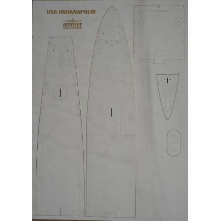USS “Indianapolis” – the American “Portland”-class heavy cruiser – a laser cut frame parts
