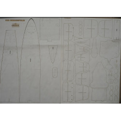 USS “Indianapolis” – the American “Portland”-class heavy cruiser – a laser cut frame parts