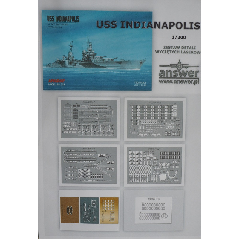 USS “Indianapolis” – the American “Portland”-class heavy cruiser – a laser cut additional parts
