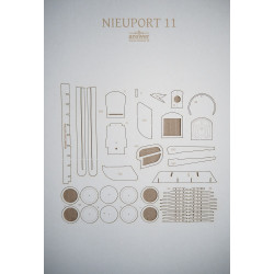 Nieuport Nie-11 — французский/ бельгийский истребитель – детали, вырезанные лазером
