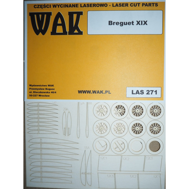 Breguet XIXA2 – the French/ Polish reconnaissance aircraft – a laser cut parts