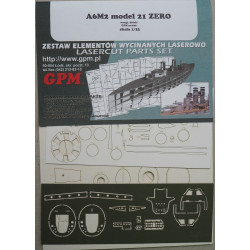 Mitsubishi A6M2 „Zero“ Model 21 – the Japanese deck fighter - a laser cut details