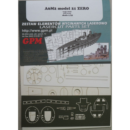 Mitsubishi A6M2 „Zero“ Model 21 – the Japanese deck fighter - a laser cut details