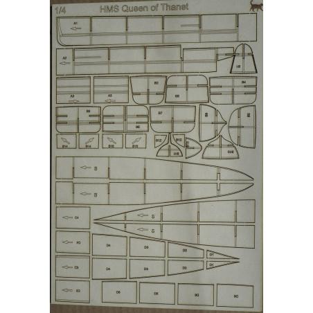 HMS “Queen of Thanet” – the British wheeled minesweeper – a laser cut parts