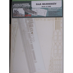 „Dar Mlodziezy“ – the Polish school sailship - a laser cut parts