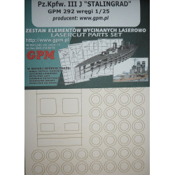 Pz. Kpfw. III Ausf. J. - Vokietijos vidutinis tankas (Stalingrado kautynės) – lazeriu pjautos karkaso detalės