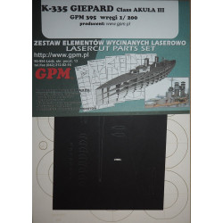K-335 "Gepard" – the USSR "Akula III"-class nuclear submarine – a laser cut frame parts