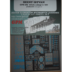 „Szent Istvan“ - Austrijos-Vengrijos „Tegetthoff“ klasės linijinis laivas– lazeriu pjautos papildomos detalės