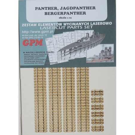 "Panther", "Jagdpanther" and "Bergerpanther" - German armored vehicles - a laser-cut tracks