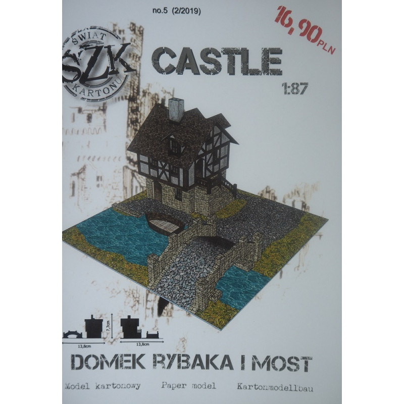 Fisherman's house and bridge – a medieval castle detail (Castle series)