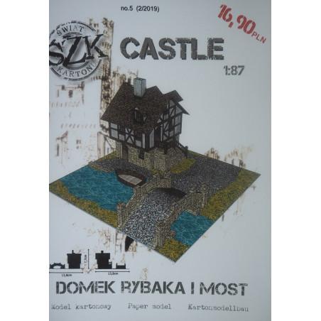 Fisherman's house and bridge – a medieval castle detail (Castle series)