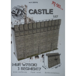 Gynybinė siena (aukštoji)  3 segmentai – viduramžių pilies detalė (serija „Castle“)