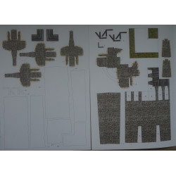 Corner of a high defensive wall (version 1)– a medieval castle detail (Castle series)
