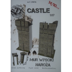 Aukštosios gynybinės sienos kampas (1 variantas) – viduramžių pilies detalė (serija „Castle“)