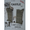 Corner of a high defensive wall (version 1)– a medieval castle detail (Castle series)