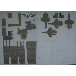 Corner of a high defensive wall (version 1)– a medieval castle detail (Castle series)