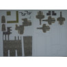 Corner of a high defensive wall (version 1)– a medieval castle detail (Castle series)