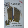 High defensive wall slope parts (2 segments) – a medieval castle detail (Castle series)